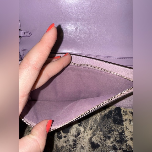 Coach Callie Foldover Crossbody Clutch with Tea Rose Rivets & Pearls - Picture 12 of 16